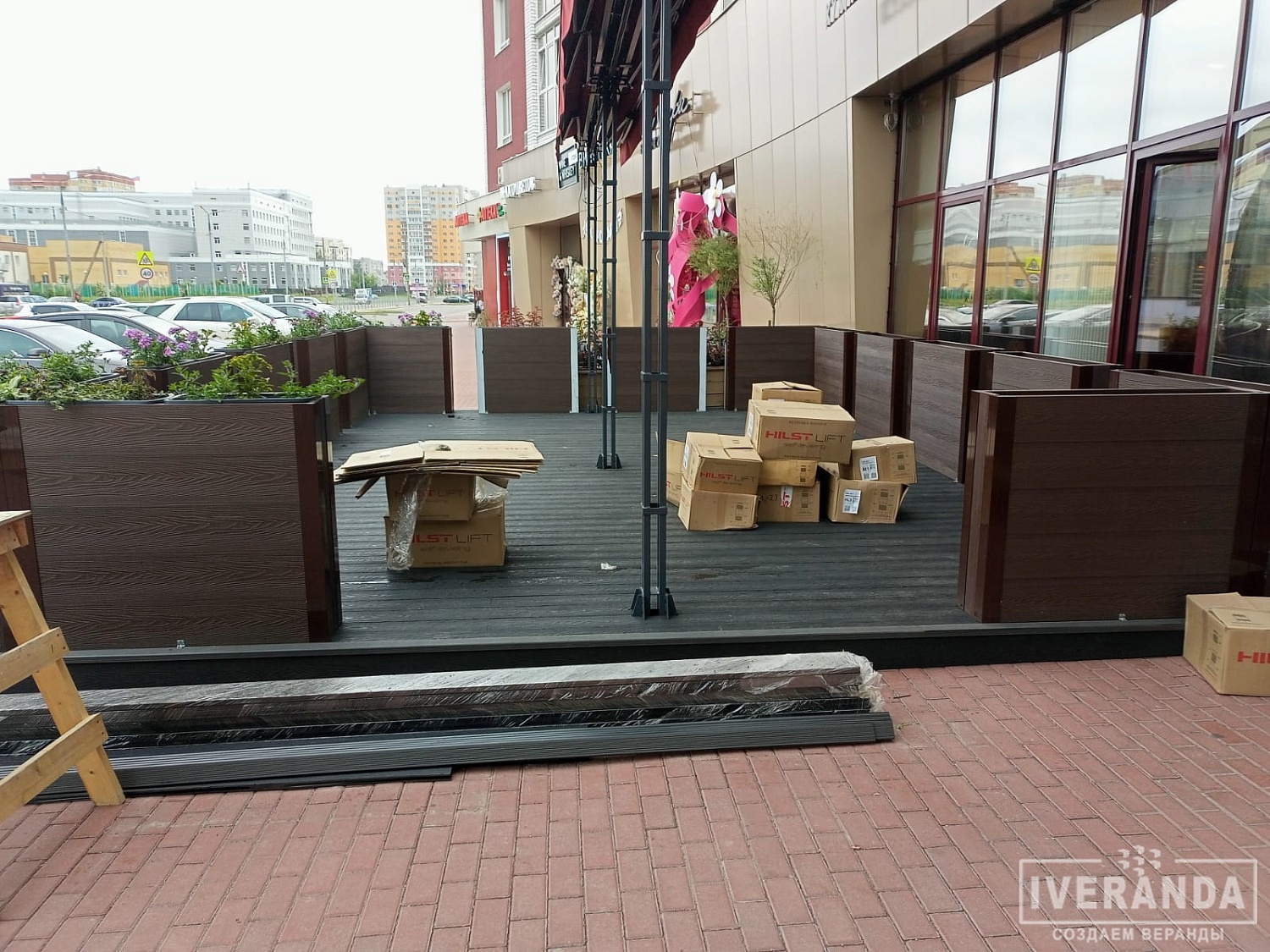 Маркиза двухсторонняя для летней веранды ресторана в городе Брянск